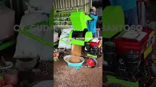 Trial Giling Limbah Kulit Kelapa Muda / Limbah Degan, Campur Serabut Kelapa, Pakai Saringan 5mm
