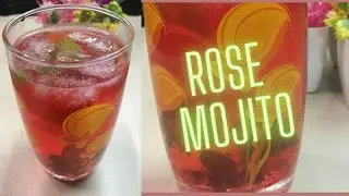 Rose Mojito | Rose cold Drink | Red lemon Mojito | Ruhafza Drink | Indian Cold drink |summer Special