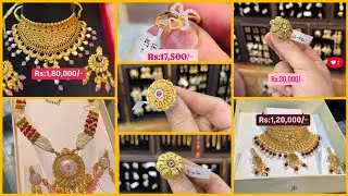 Kashmiri Bridal Gold Jewellery 🍁 || gold cocktail rings ✨|| gold necklace set