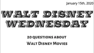 Walt Disney Wednesday &mdash; 20 вопросов для викторины [Road TRIpVIA] &mdash; 15 января 2020 г. (Золушка, ВА...