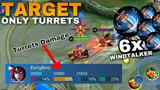 Don&rsquo;t UNDERESTIMATE IRITHEL 6x WINDTALKERS 😂 | DESTROYING TURRETS ONLY 🔥 ~ Mobile Legends: Bang B