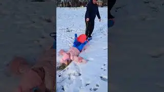 Dad lost daughter in the snow! Winter in UK! Comedy #shorts