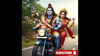 भगवान शिव, पार्वती और गणेश जी की बाइक यात्रा |#shiv #ganesh #viral #kids #trending #shorts #mahadev