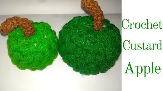 How to make Crochet Custard Apple with Pattern/Indu's Creation/Crochet Fruit/Amigurumi Custard Apple