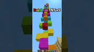 Minecraft Rainbow TNT Trick x5 😂