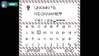 [Gen 2] Shiny Unown V caught in Pok&eacute;mon Crystal after 5797 Random Encounters