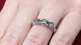 Raw Diamond Ring, Rough Diamond Ring, Anniversary Ring, Uncut Diamond Ring natural diamond