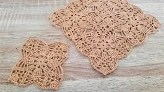 Rajutan segi empat Serba guna || Crochet motif || Motif48