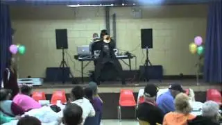 Darth Vader Salsa Trombone Playing and Dancing