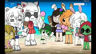 Rabbit squad in the beach ⛱️🌊🐚💜🐰