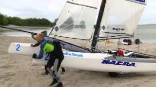 Winners of the Nacra class: Vaireaux & Audinet
