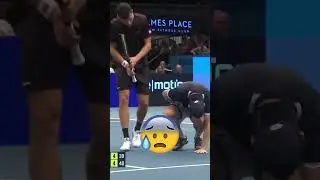 TENNIS PLAYER HIT IN THE NUTS 😂😂😂 #sport #funny #tennis