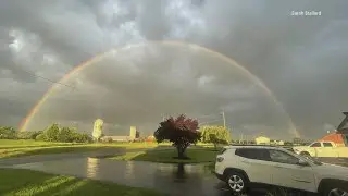Double rainbow lights up Virginia community after scary storm clouds