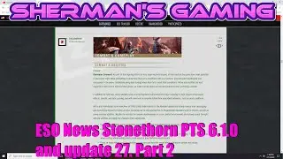 ESO News Stonethorn PTS 6.1.0 and update 27. Part 2
