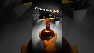 CREATE Your Own 🥥Coconut Shell NIGHT💡LAMP Easily!🤔#shortsfeed #diy #shorts #music #art