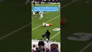The Oregon Duck Mascot Loses His Head While Running Out Before Purdue Game 😭