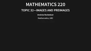 32 - Images and preimages