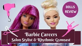 NEW 2021 Barbie Careers Dolls Rhythmic Gymnast & Salon Stylist Review | Margaret Ann