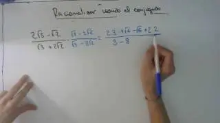 Racionalizar usando el conjugado Ejercicio Resuelto | Racionalizar Ra&iacute;ces 06