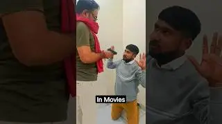 Movie Vs Reality 😂 #movievsreality #funnyshorts #shorts