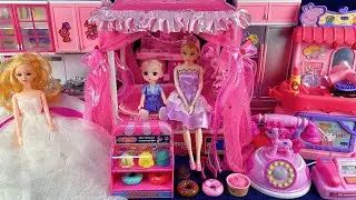 10 Minutes Satisfying with Unboxing Pink Barbie Bedroom Playset Laundry | ASMR | Toys Review