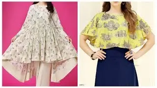 Latest cape top kurti designs,kaftan kurti designs,designer cape top kurti design ideas