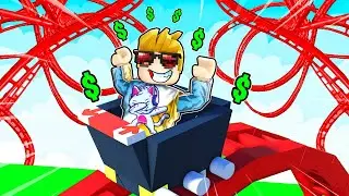 Постройка самых больших американских горок в Roblox. Постройка американских горок.