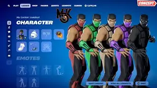 Fortnite Mortal Kombat NINJA KLASSICS Skins Concept Showcase! (Ermac, Tremor, Scorpion, Reptile..)