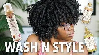 Wash N Style ft. African Pride Moisture Miracle Line & New Curl Mousse