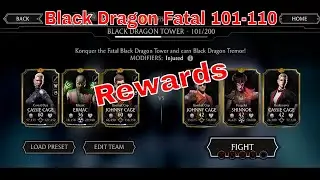 MK Mobile. Fatal Black Dragon Tower Battle 101-110 + Rewards