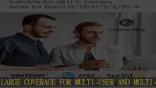 SolidRF Cell Phone Signal Booster for Home Office, Band 13/12/17/5/4/2/25, Omni Outdoor Antenna and