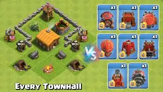 Every Townhall vs Siege Machines | clash of clans