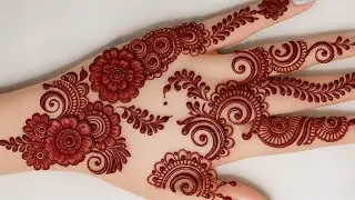 Very Simple And Stylish Henna Design🌿| Attractive Mehndi Design by @themehndidiarie21 