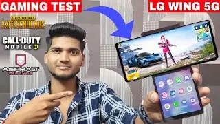 LG WING Gaming Test ⚡️ PUBG Mobile | BGMI | COD | Asphalt 9 | Battery Drain Test, Heat Test  😱😱