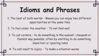 Idioms and phrases - Part I |Idioms in everyday conversation|@Arcane-engofficial