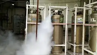 Excessive Air Remove From Liquid Cylinders #liquidcylinder #medicalgasplant #gasplant #oxygenplant