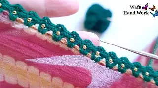 Simple And Easy Qureshia Dupatta Lace Design for Beginners 💚✨💚Crochet Dupatta Lace Edging 👍