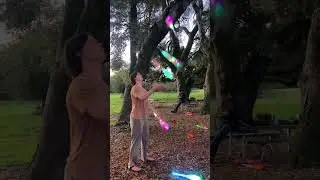 Fun LED club juggling!!! #juggling #skills #cool #circus