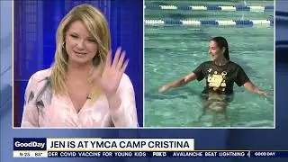 Jennifer Epstein swimming at Camp Cristina
