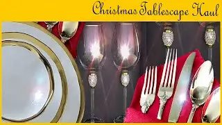 Christmas Tablescape Haul | 1k Subscribers Thank YOU! | Table Settings