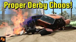 Proper Derby Chaos On BeamNG Drive Multiplayer!