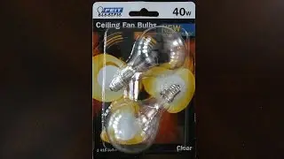 FEIT 40watt Clear Ceiling Fan Light Bulbs