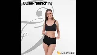 Hipster boxershort dames Micro-Modal zwart Ollies Fashion
