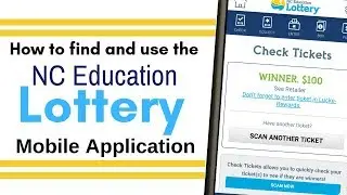 Мобильное приложение NC Education Lottery: покупайте лотерейные билеты, проверяйте лотерейные бил...