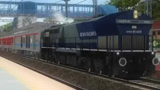 HEAVY SMOKING LHF WDP4B BGKT 40001 AND RIDE BEHIND IN EOG COACH WITH REALISTIC NOTCHES MOTOR SOUND