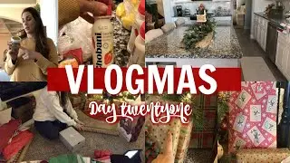 VLOGMAS DAY 21: CLEANING & CHRISTMAS GROCERY HAUL & WRAP WITH ME