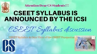 CSEET Syllabus - CSEET - A New way to enter CS Course - Syllabus & coverage.