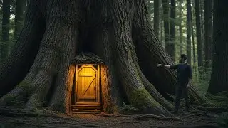 I Built a Hidden Shelter Inside a Hollow Tree
