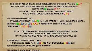 WISDOM & KNOWLEDGE!!!   CHOOSE YOUR COMPANY WISELY!!! 1:2