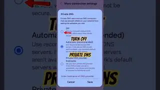 How to Turn OFF Private DNS in Android? #shortsfeed #shorts #dnssettings